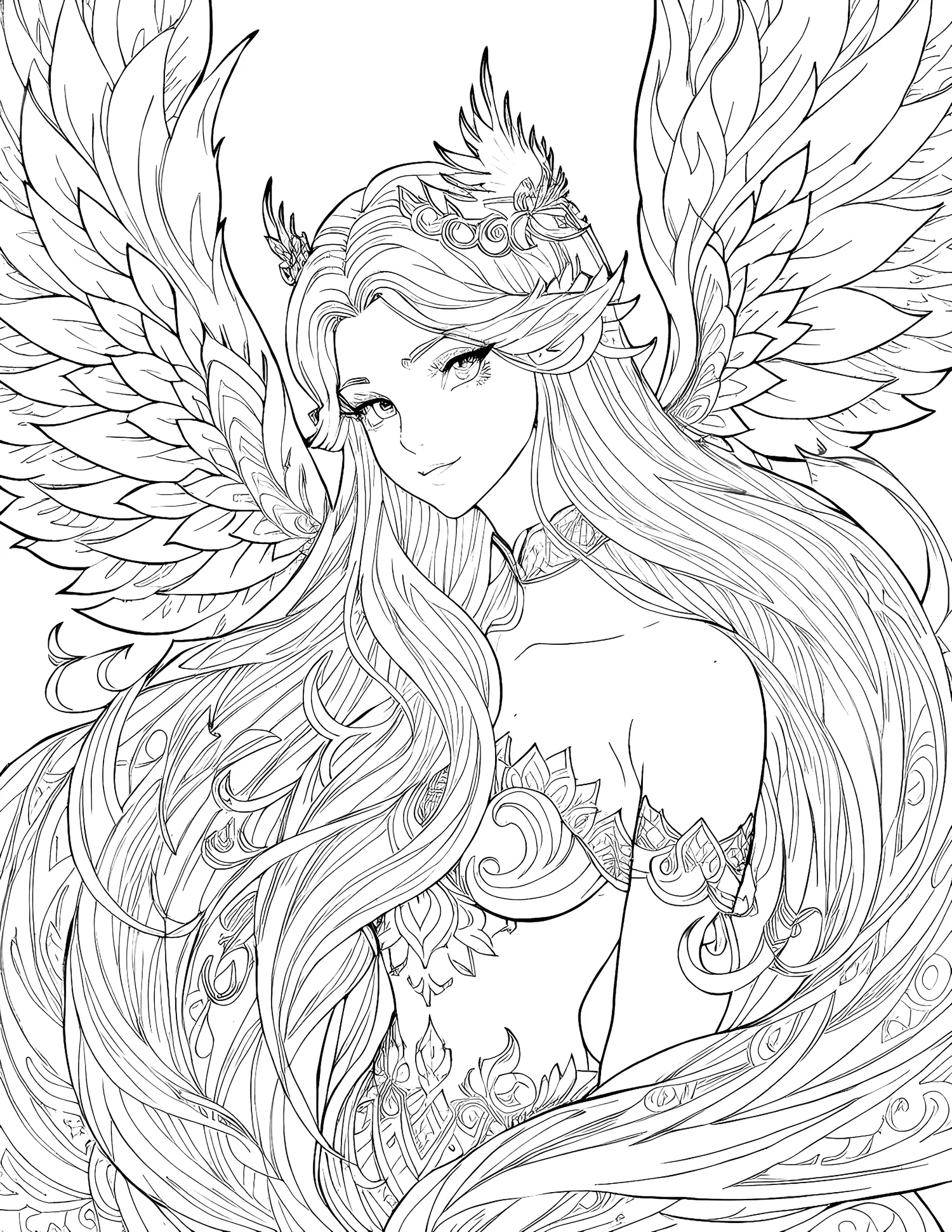 Fairy And Phoenix Coloring Pages Payhip Fairy And Phoenix Coloring Pages Payhip