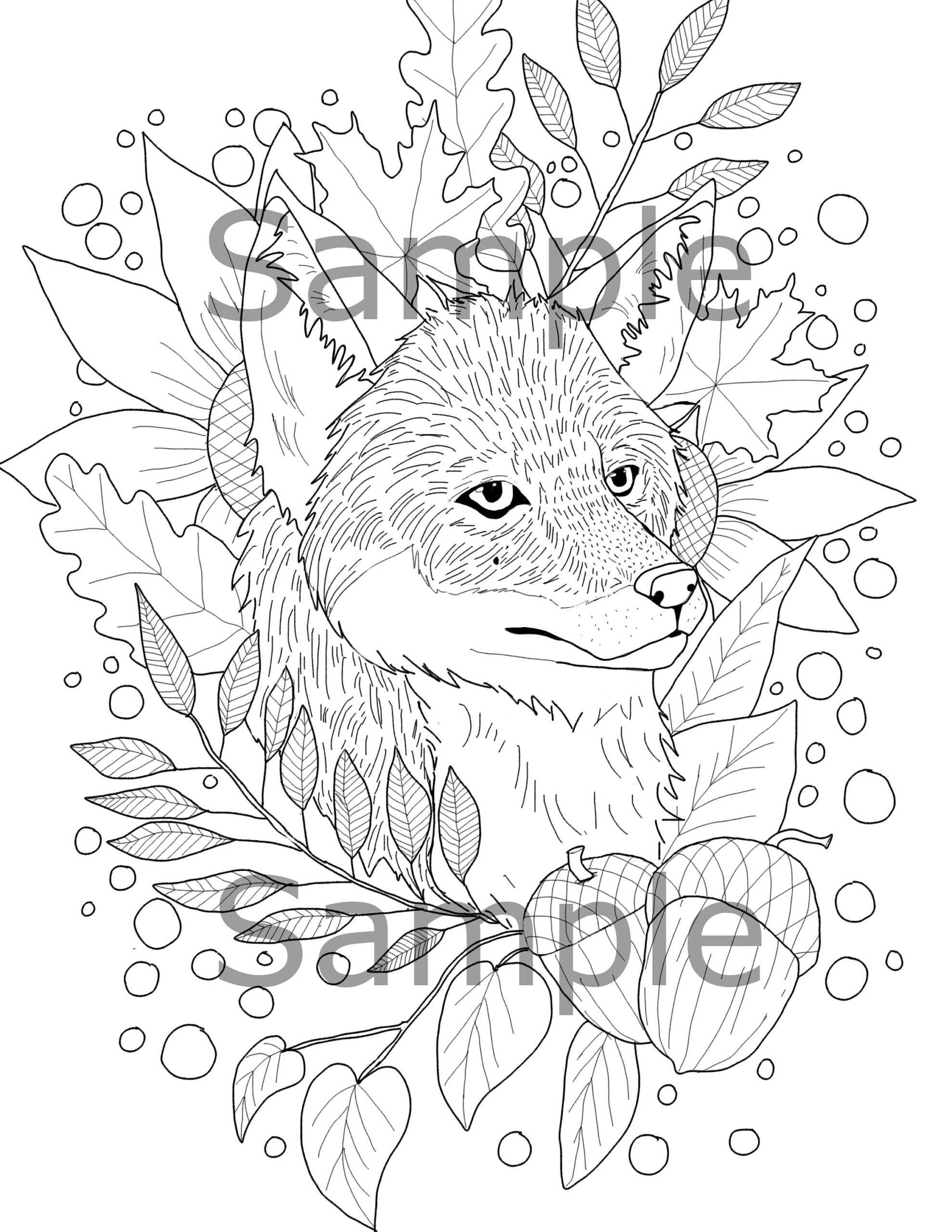 Hard Fox Coloring Pages