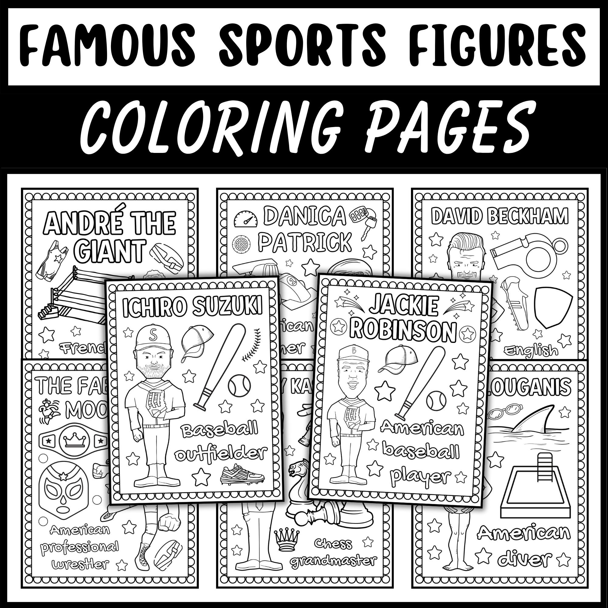 Famous Sports Figures Coloring Pages National Sports Day Coloring Sheets Made By Teachers