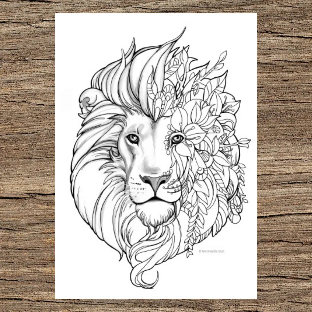 Lion Mane Coloring Pages