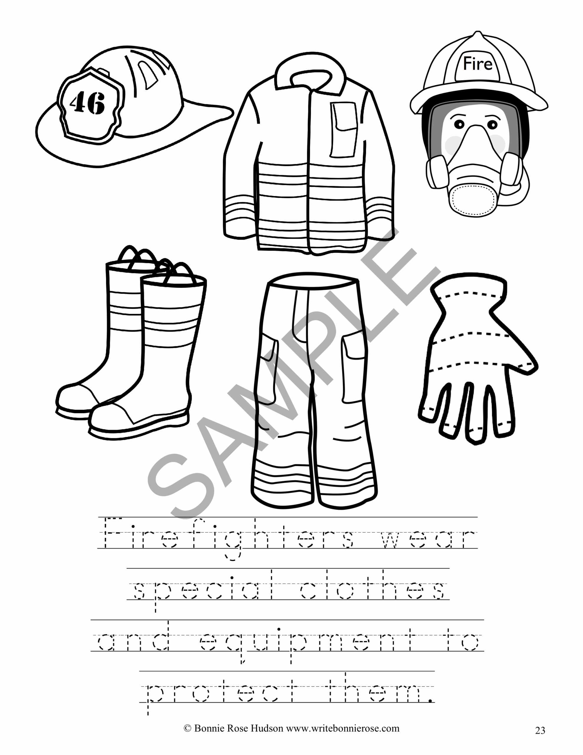 Fire Safety Fighting And Prevention Coloring Book Level B Made By Teachers