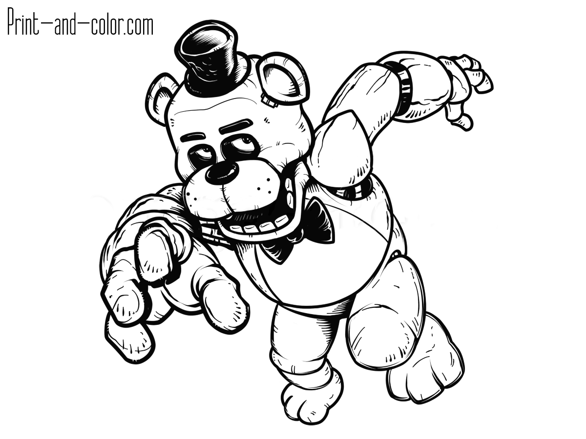 Five Nights At Freddy s Coloring Pages Print And Color