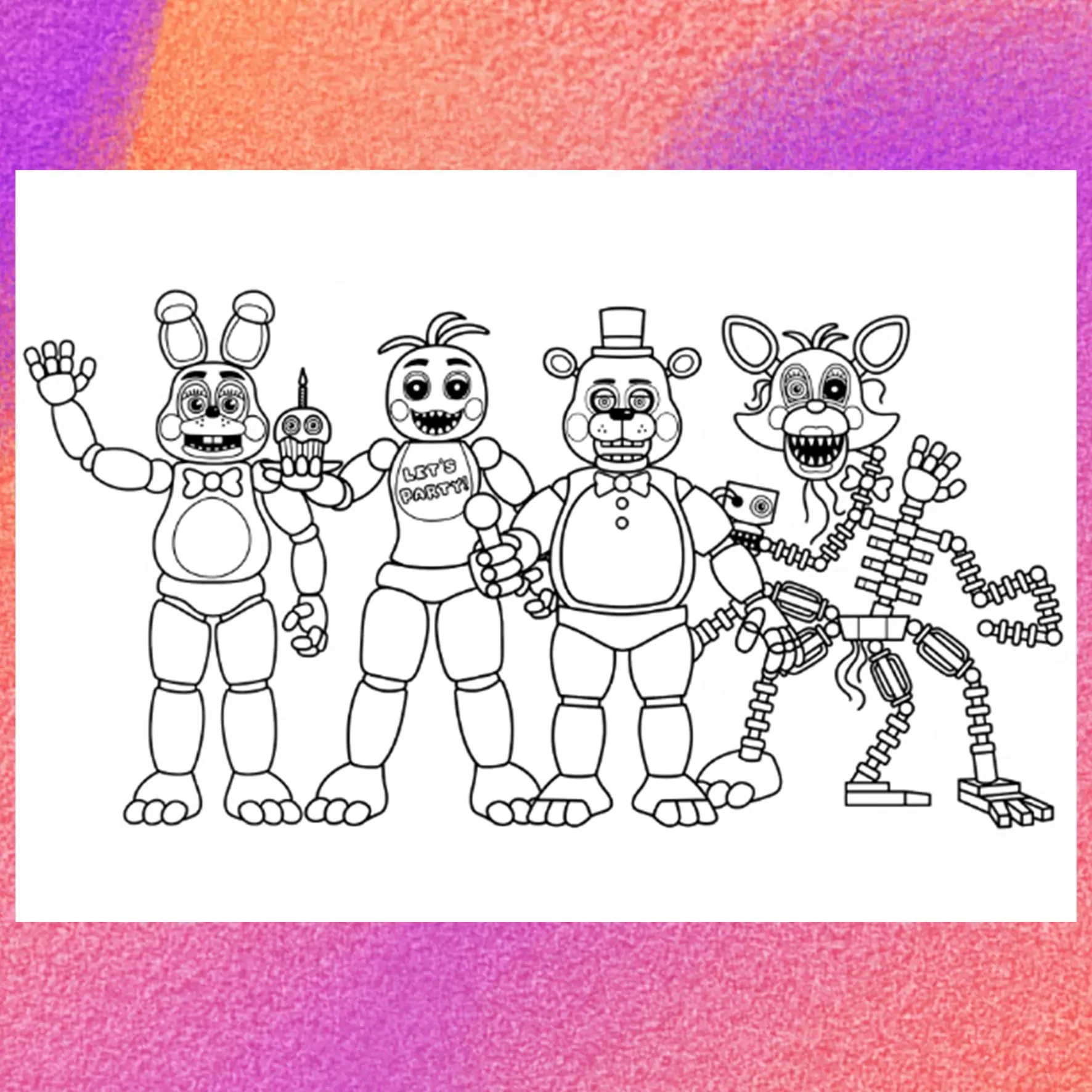 F-Naf Endo Coloring Pages