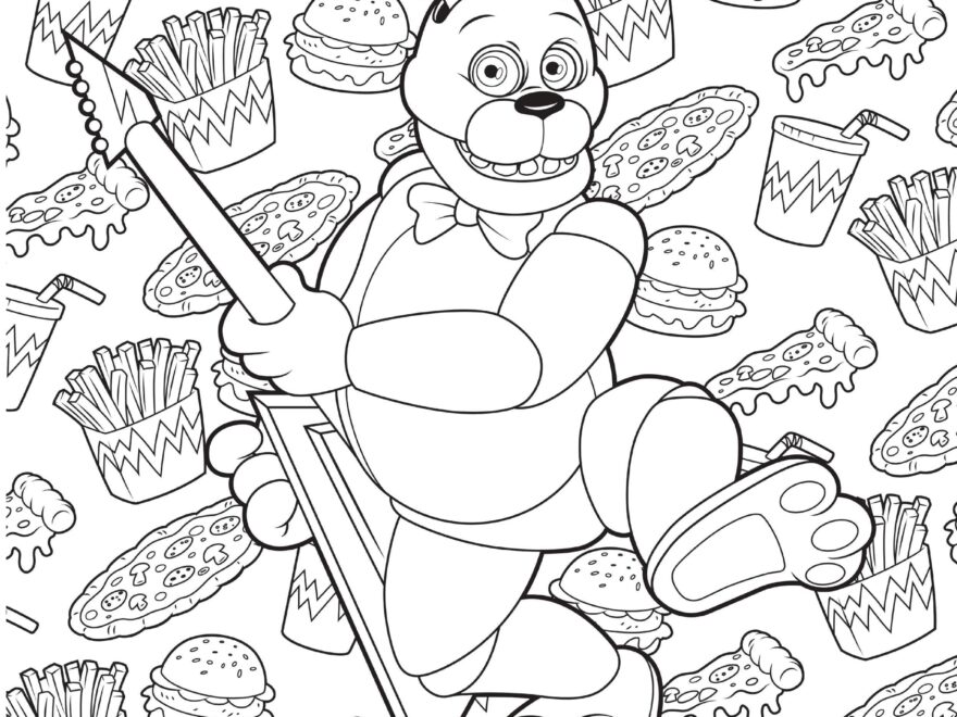 Five Nights At Freddy s Glow In The Dark Coloring Book Paperback Walmart