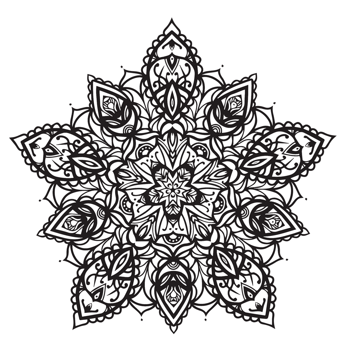 Floral Mandala Coloring Page Babadoodle