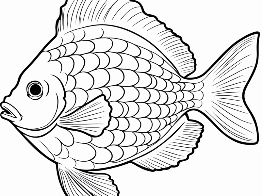 Flounder Coloring Page