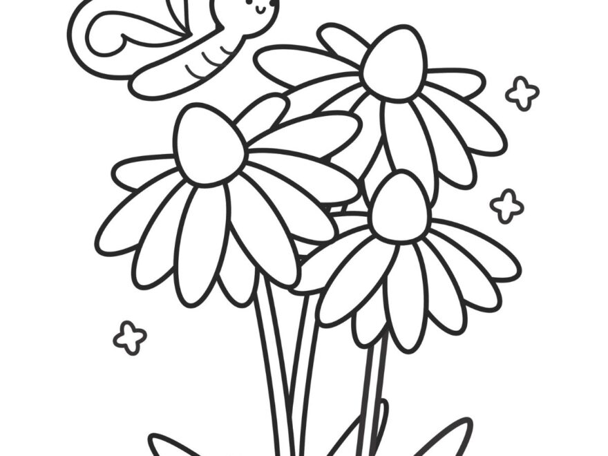 Flower Coloring Pages Free Printable PDFs Cute Coloring Pages For Kids