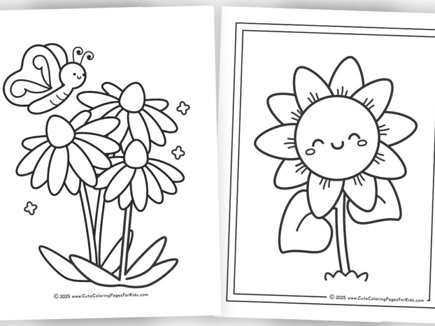 Flower Coloring Pages Free Printable PDFs Cute Coloring Pages For Kids