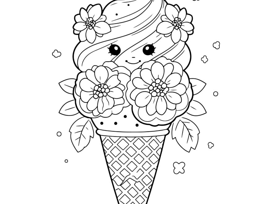 Flower Ice Cream Coloring Book Flower Ice Cream Coloring Pages Made By Teachers