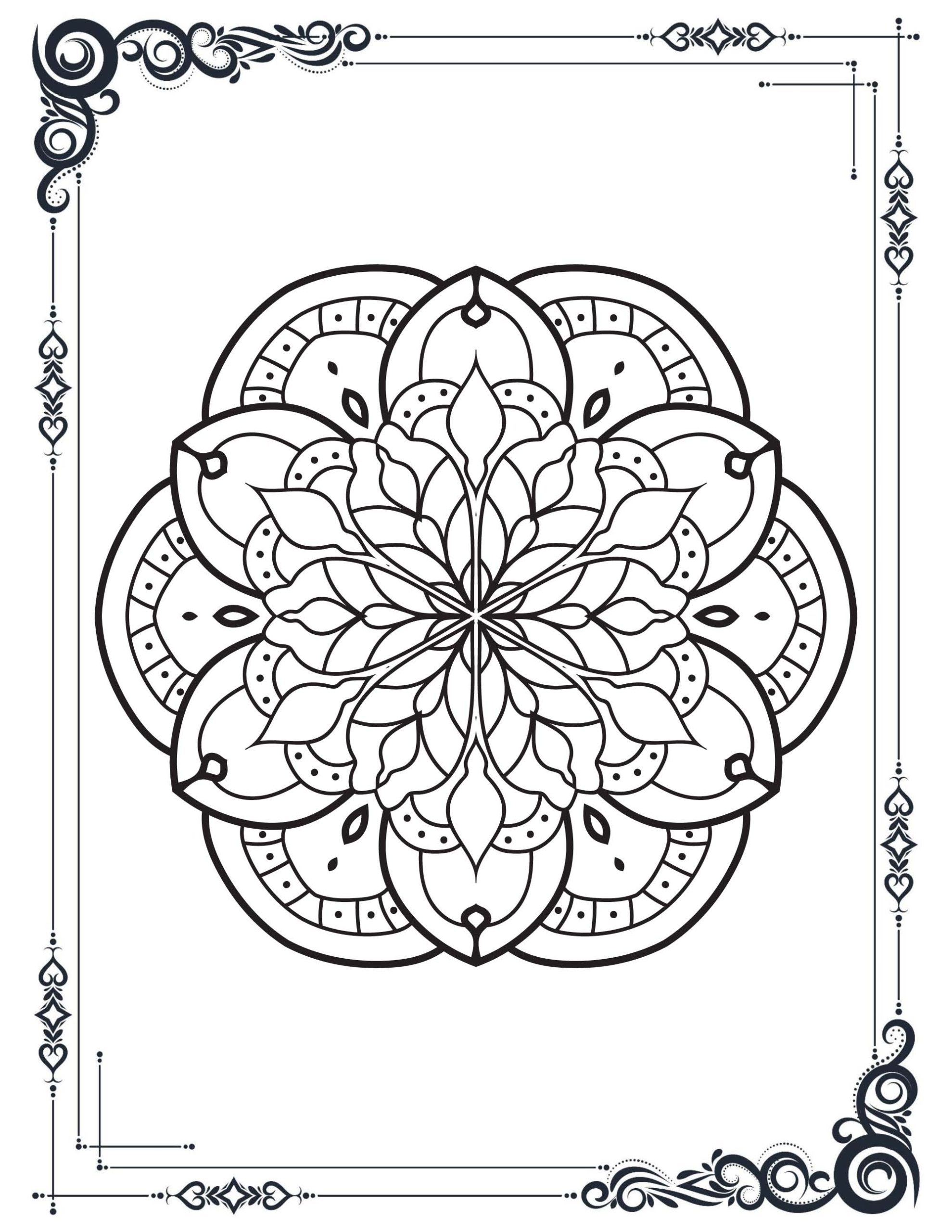 Awesome Coloring Pages For Adults Mandala