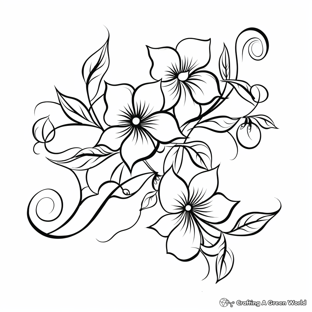 Sunflower Vine Coloring Pages