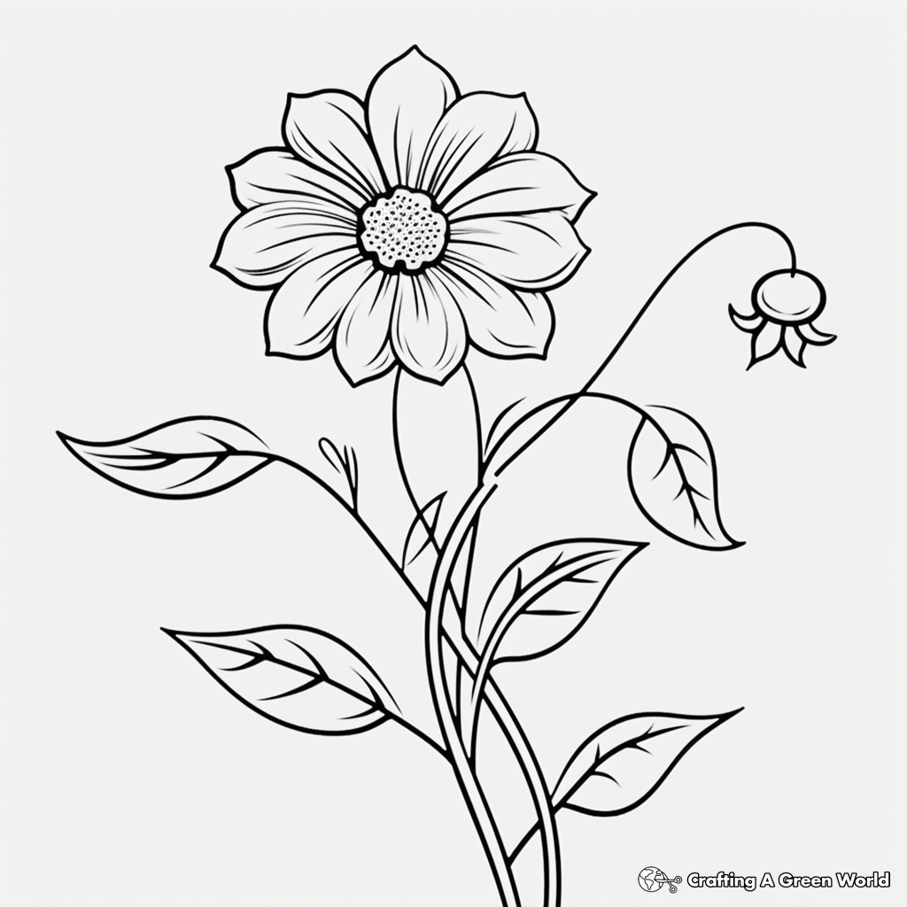 Flower Vine Coloring Pages