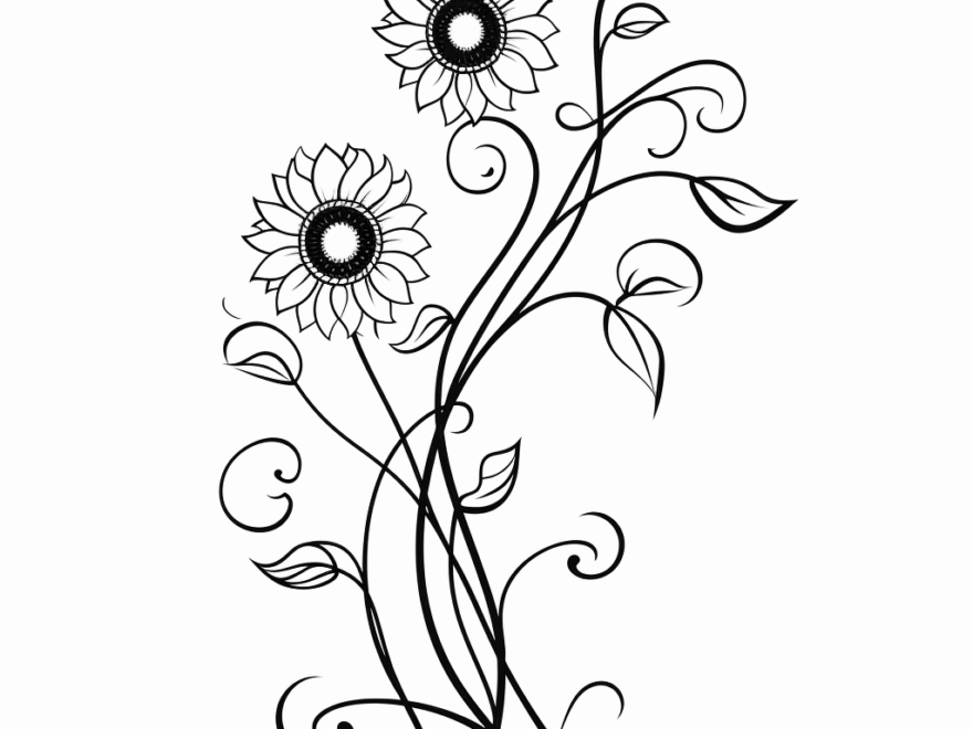 Flower Vine Coloring Pages Free Printable
