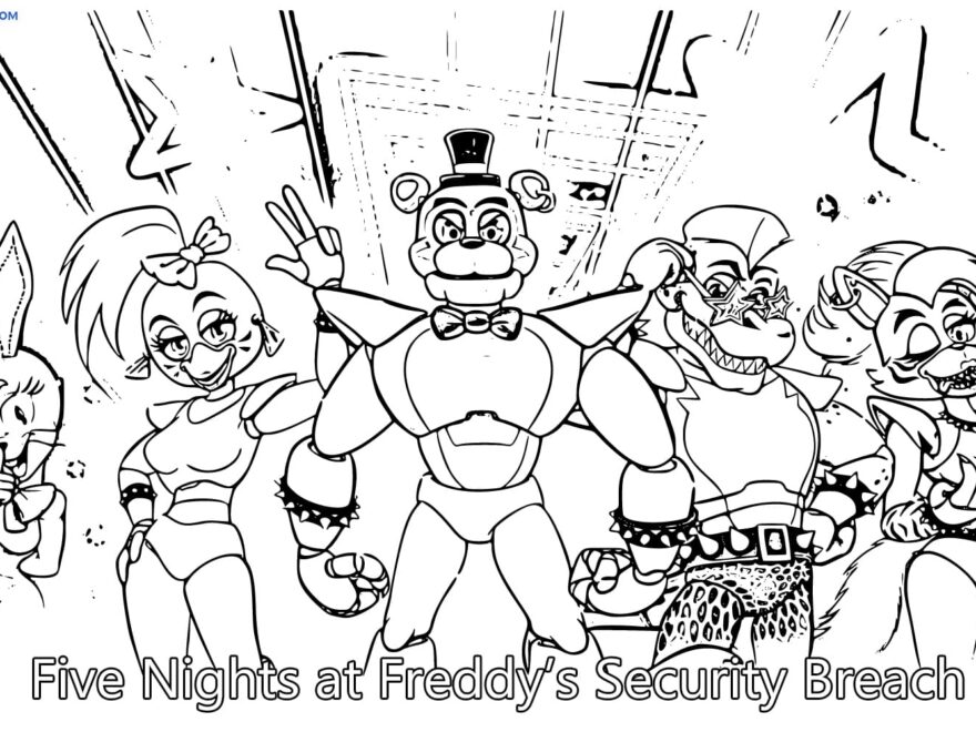 Fnaf Security Breach Coloring Pages WONDER DAY Coloring Pages For Children And Adults