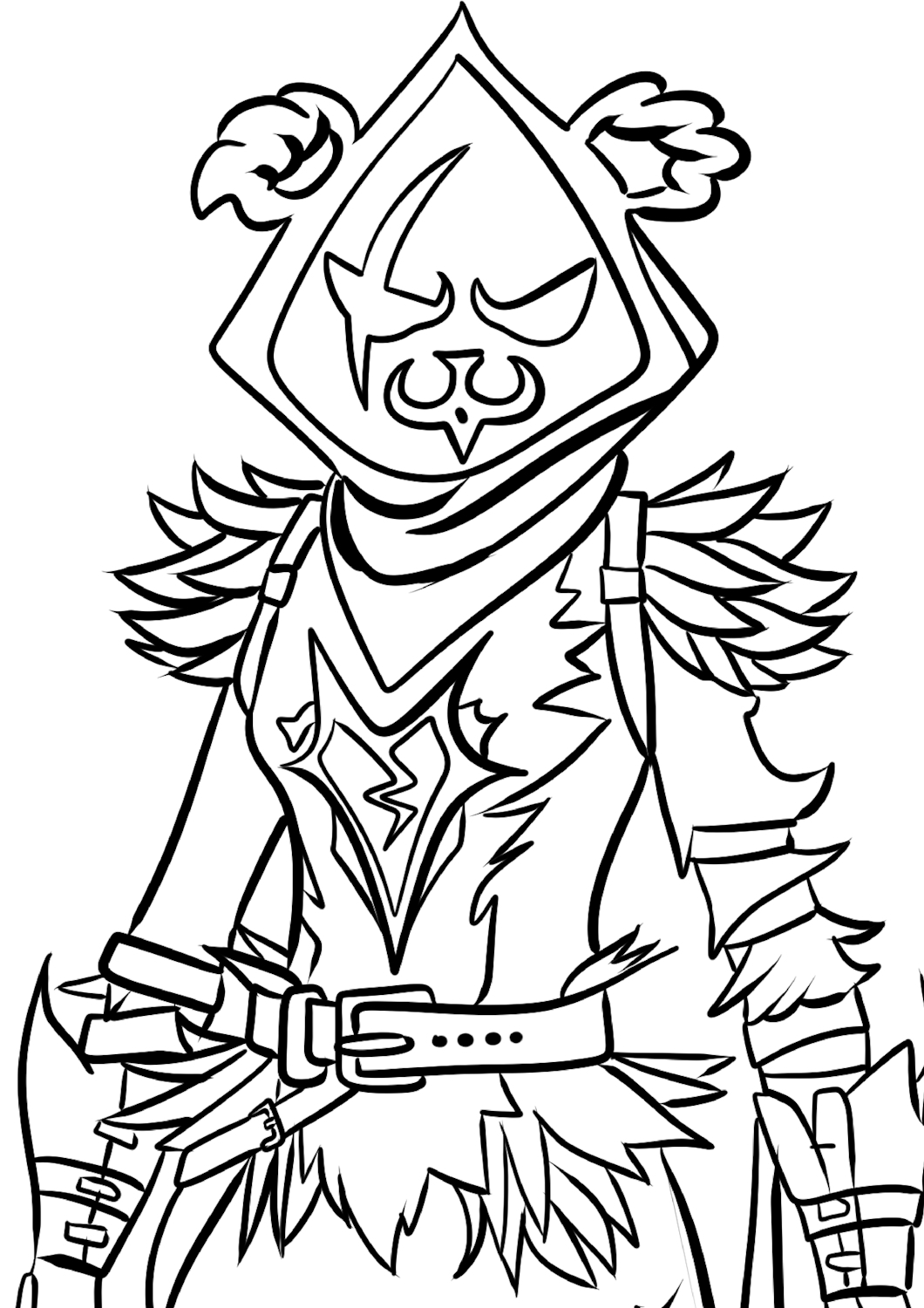 Raven From Fortnite Coloring Pages