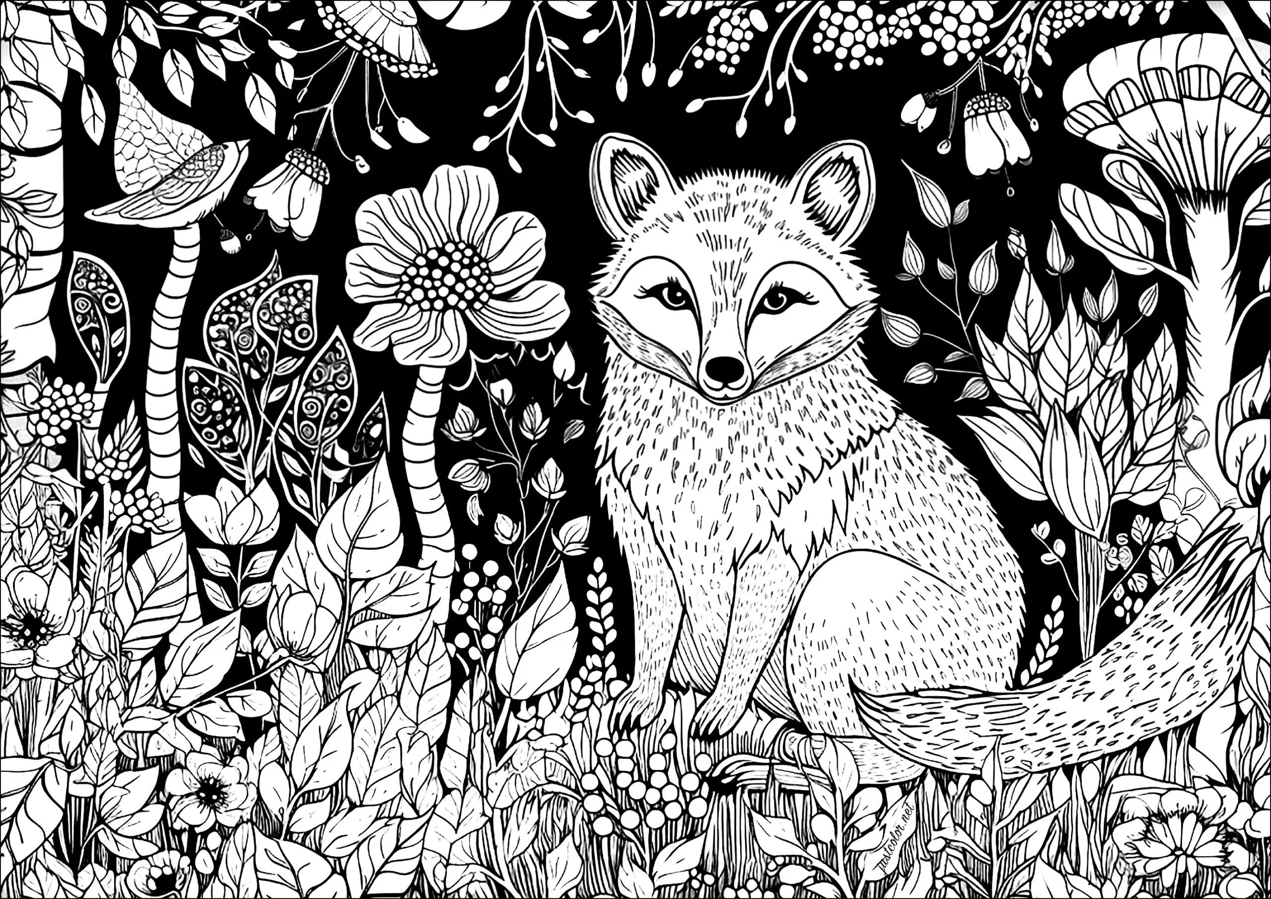 Forest Coloring Pages For Adults