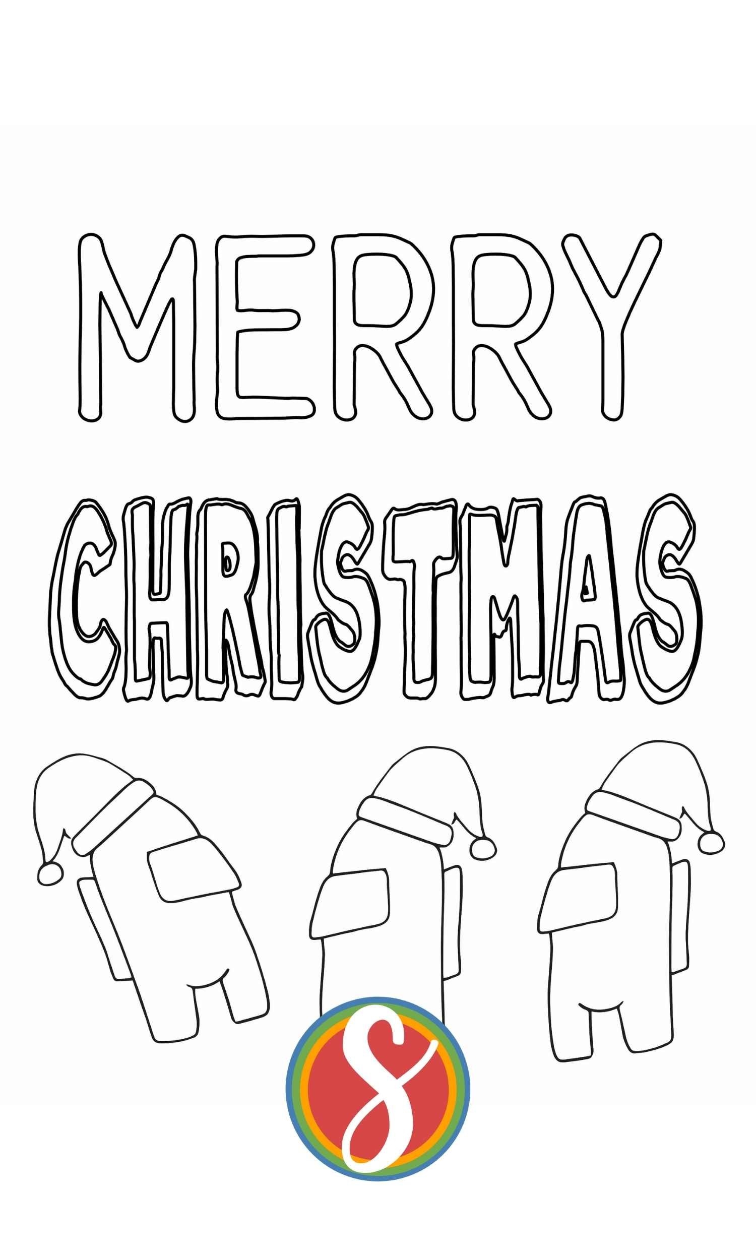 Free Among Us Christmas Pages Stevie Doodles