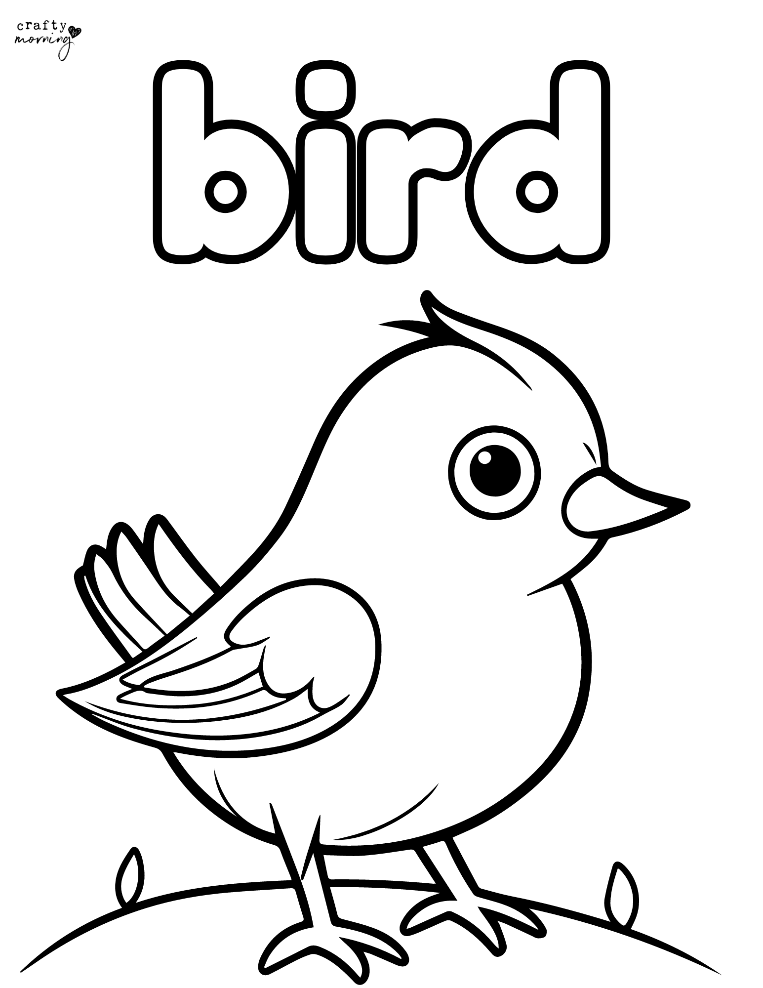 Free Bird Coloring Pages Crafty Morning