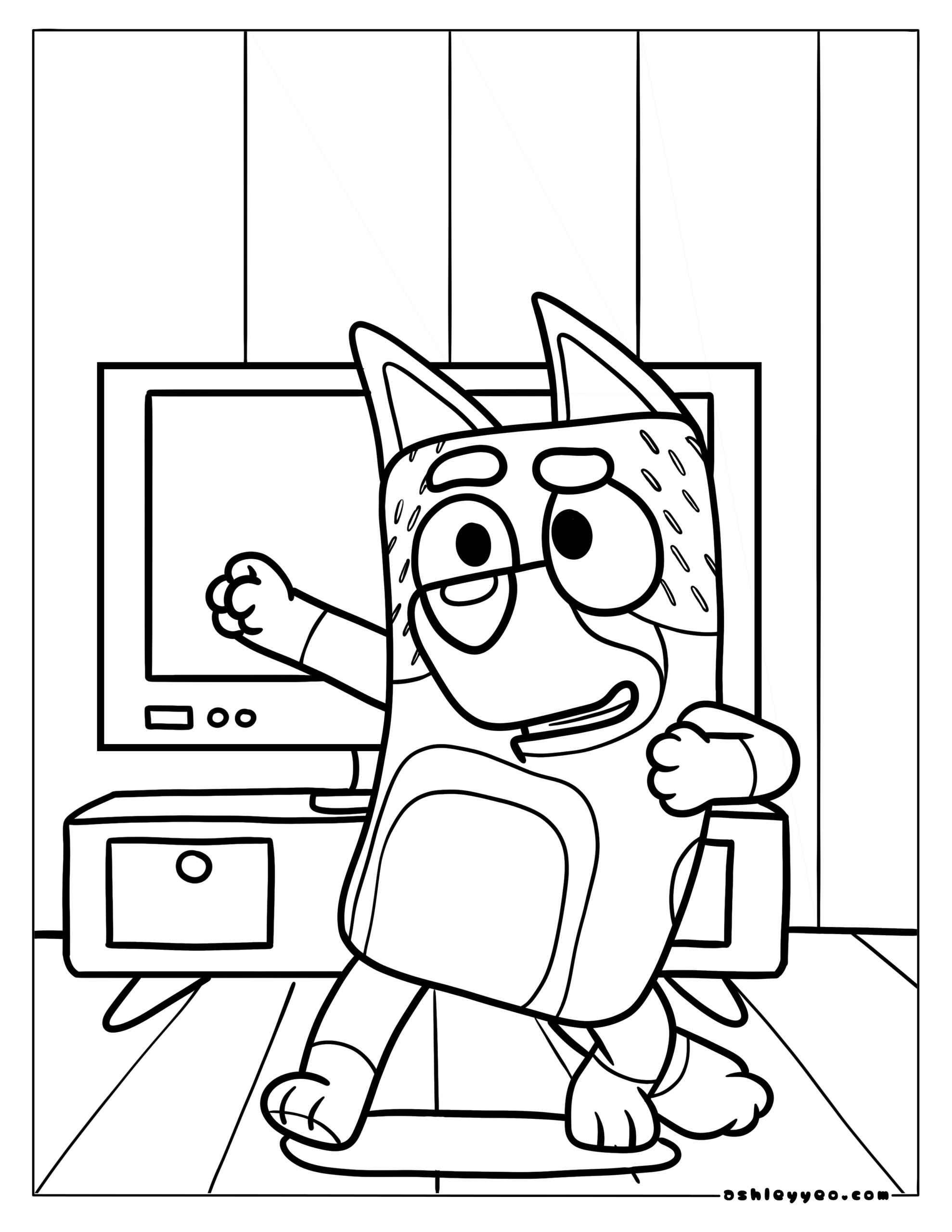 Free Bluey Coloring Pages For Kids Ashley Yeo