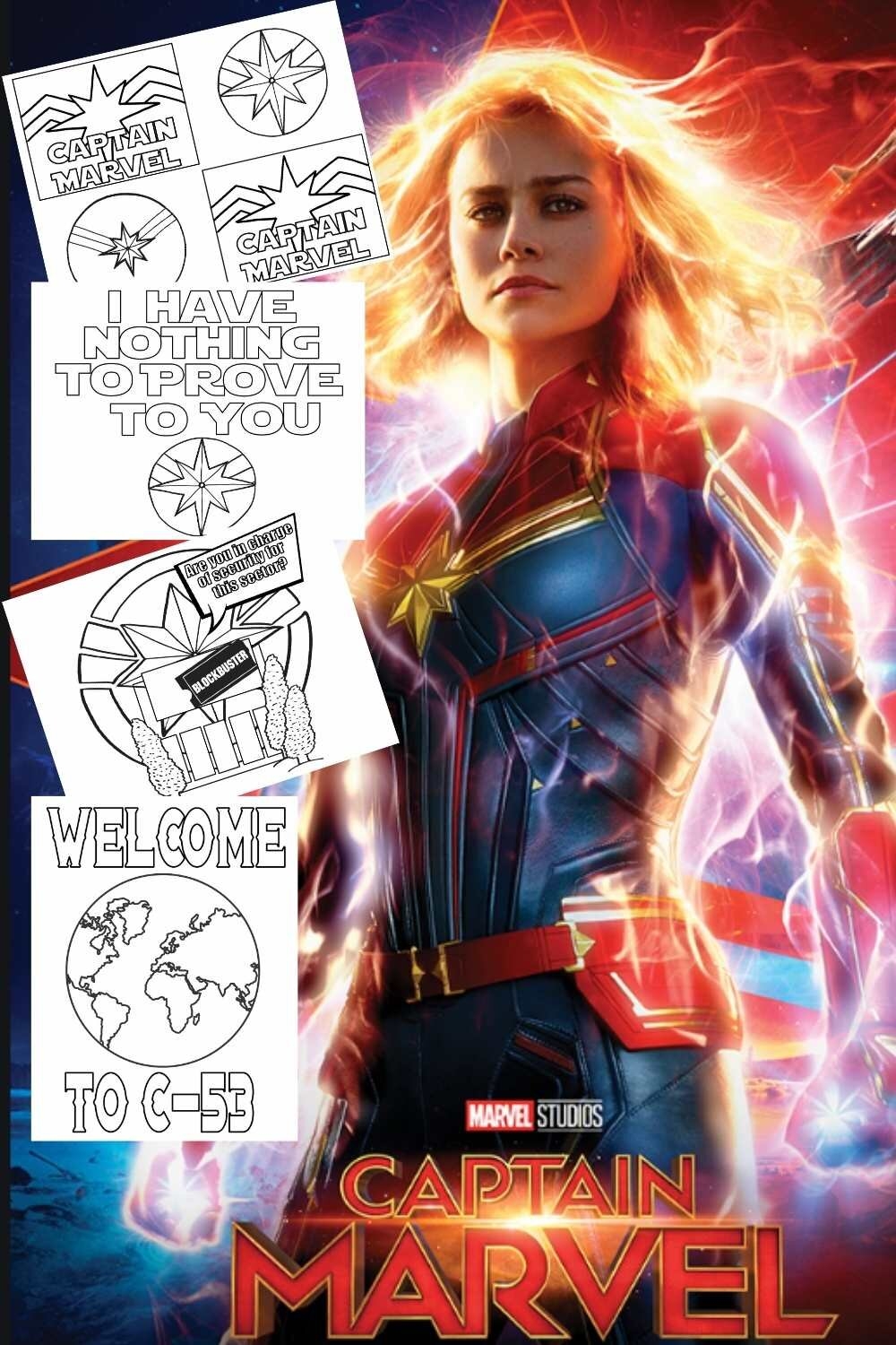 Free Captain Marvel Coloring Pages Stream And Color Stevie Doodles