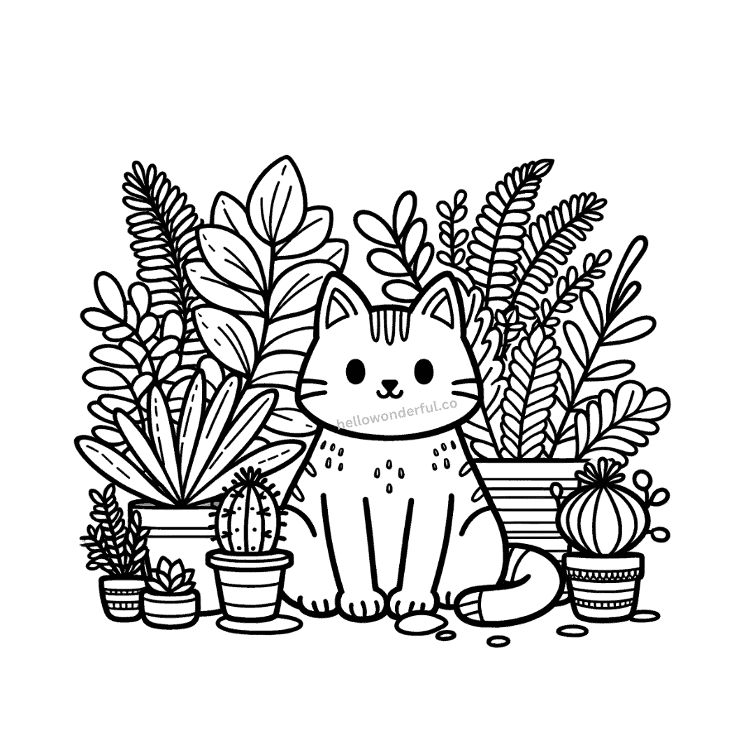 Free Cat Coloring Pages With Printable Templates