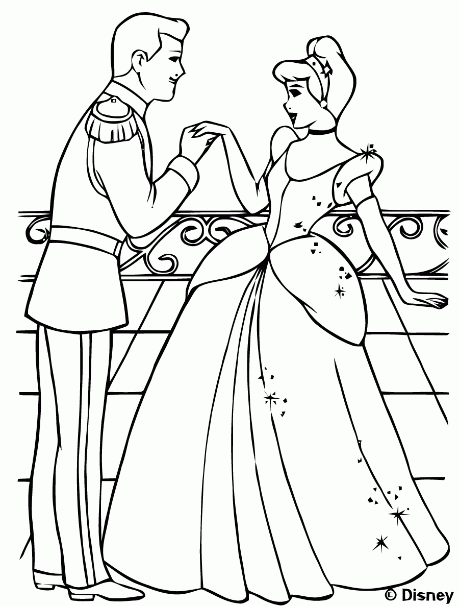 Free Cinderella Coloring Page To Color Cinderella Coloring Pages