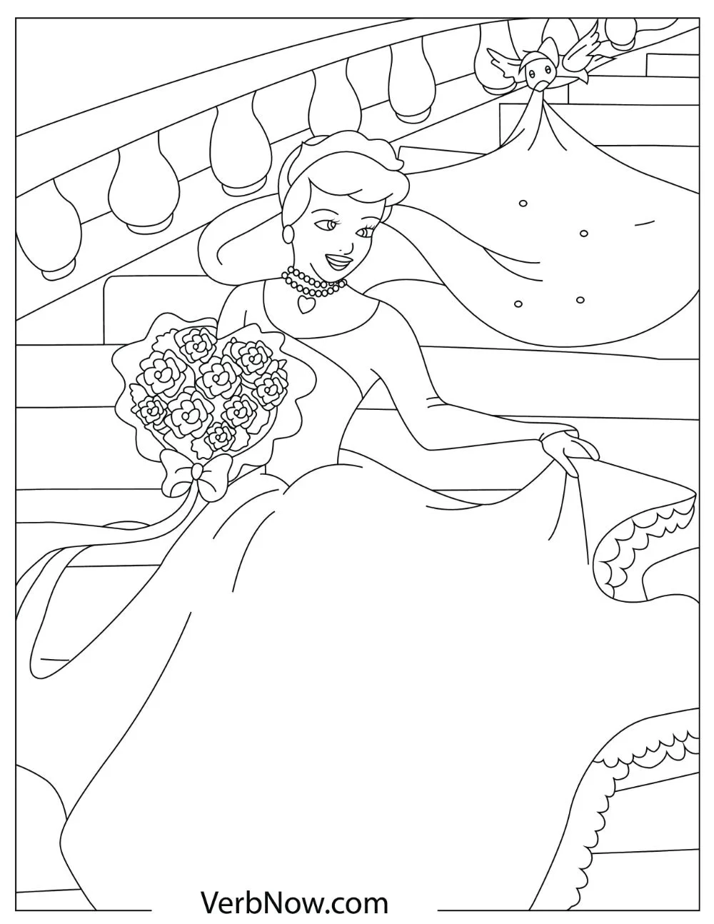 Free CINDERELLA Coloring Pages For Download Printable PDF 