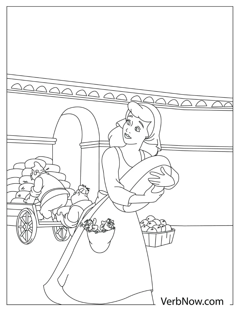 Free CINDERELLA Coloring Pages For Download Printable PDF 