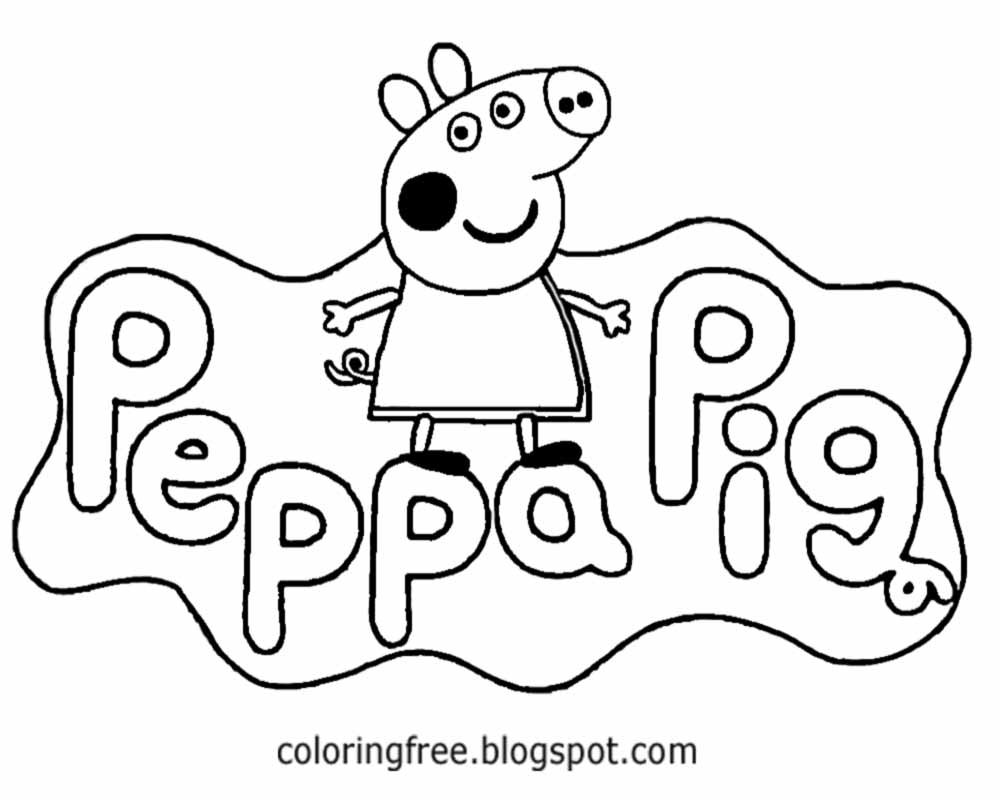 Peppa Pig Christmas Coloring Pages Printable