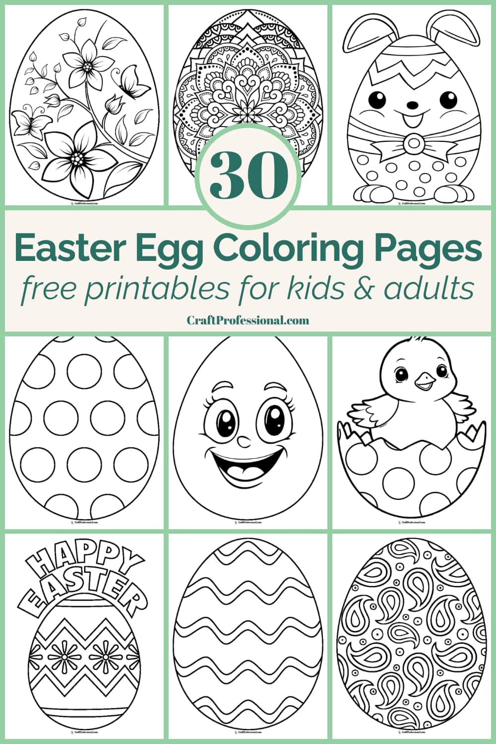 Free Easter Egg Coloring Pages Download Print Free Easter Egg Coloring Pages Download Print