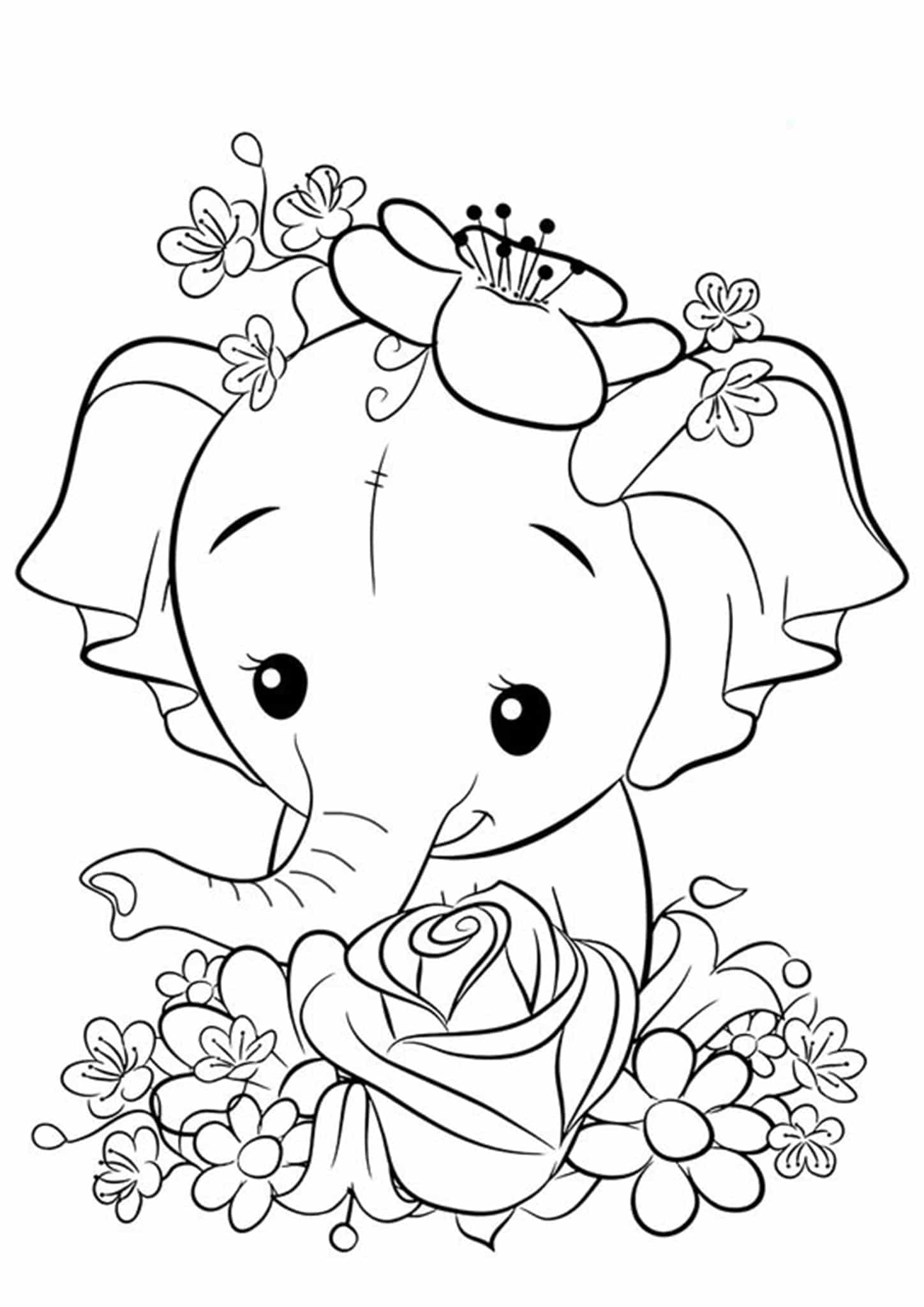 Free Easy To Print Elephant Coloring Pages Tulamama