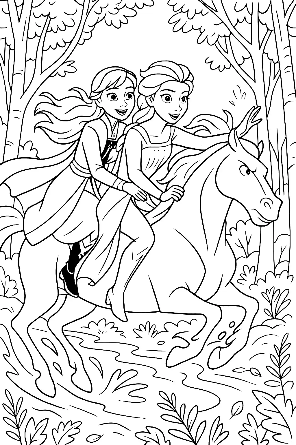 Free Elsa And Anna Coloring Pages Generator 11 Elsa And Anna Coloring Pages To Download