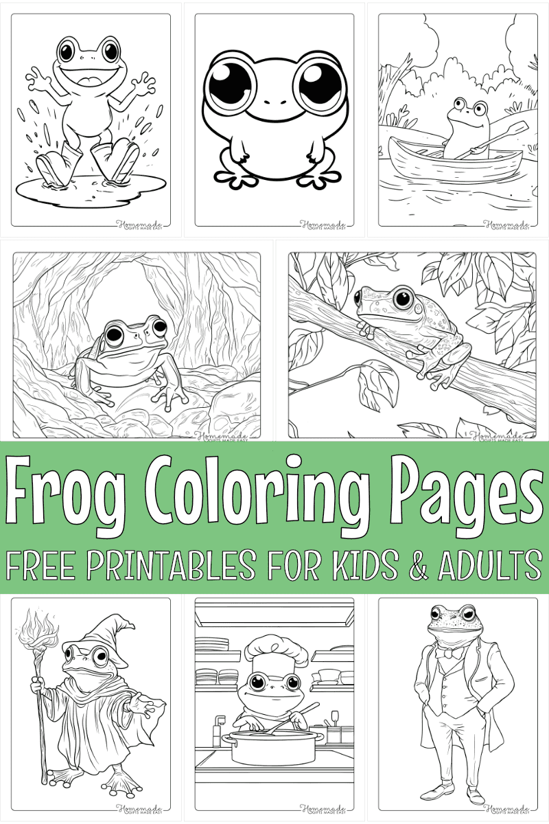Free Frog Coloring Pages For Kids And Adults PDF Printables 