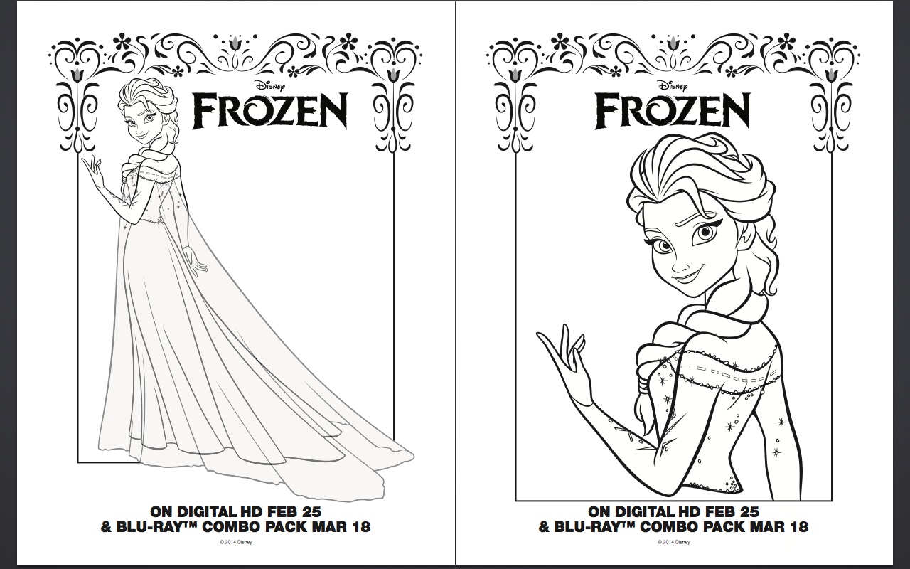 Free FROZEN Coloring Pages And Activity Sheet Printables Classy Mommy