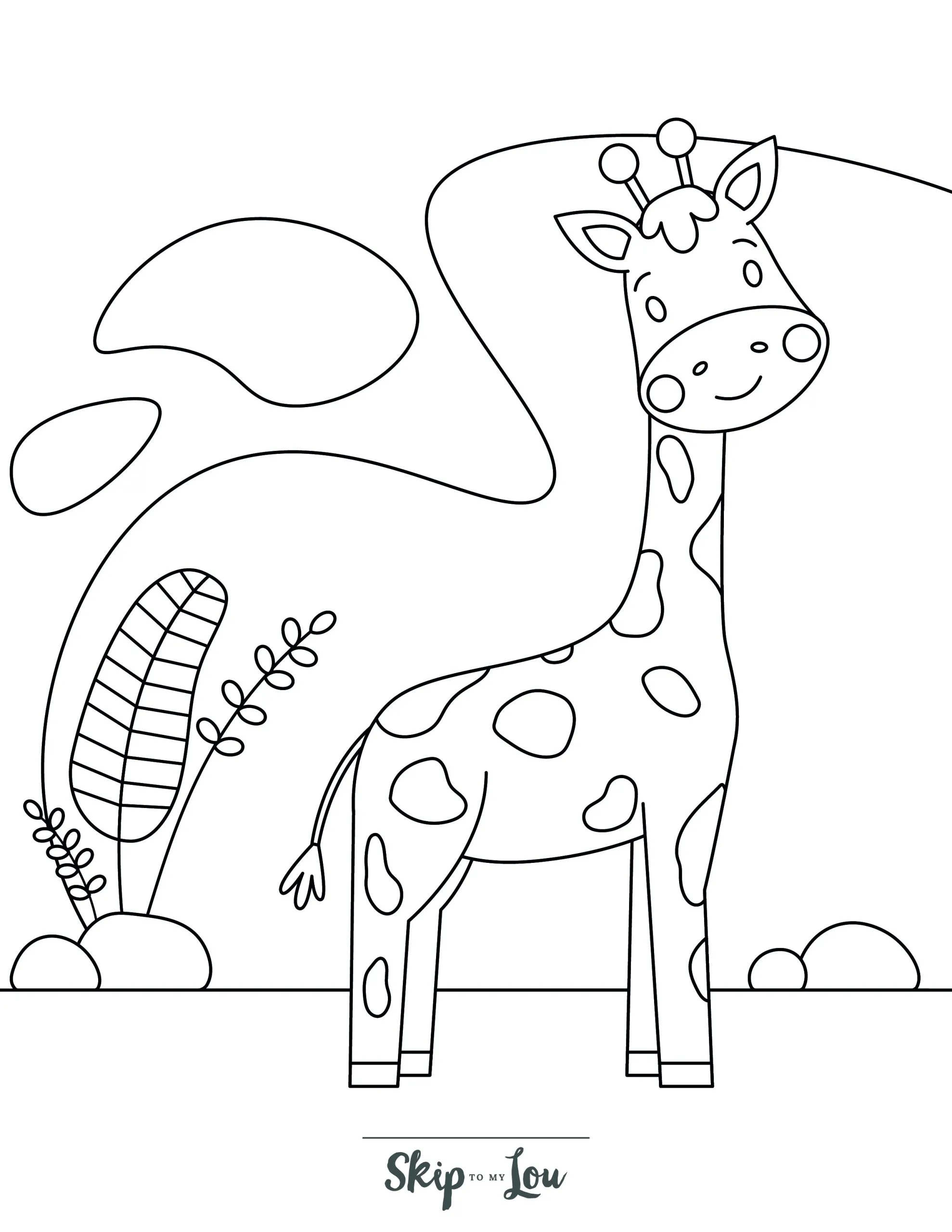 Free Giraffe Coloring Pages To Download And Print Skip To My Lou