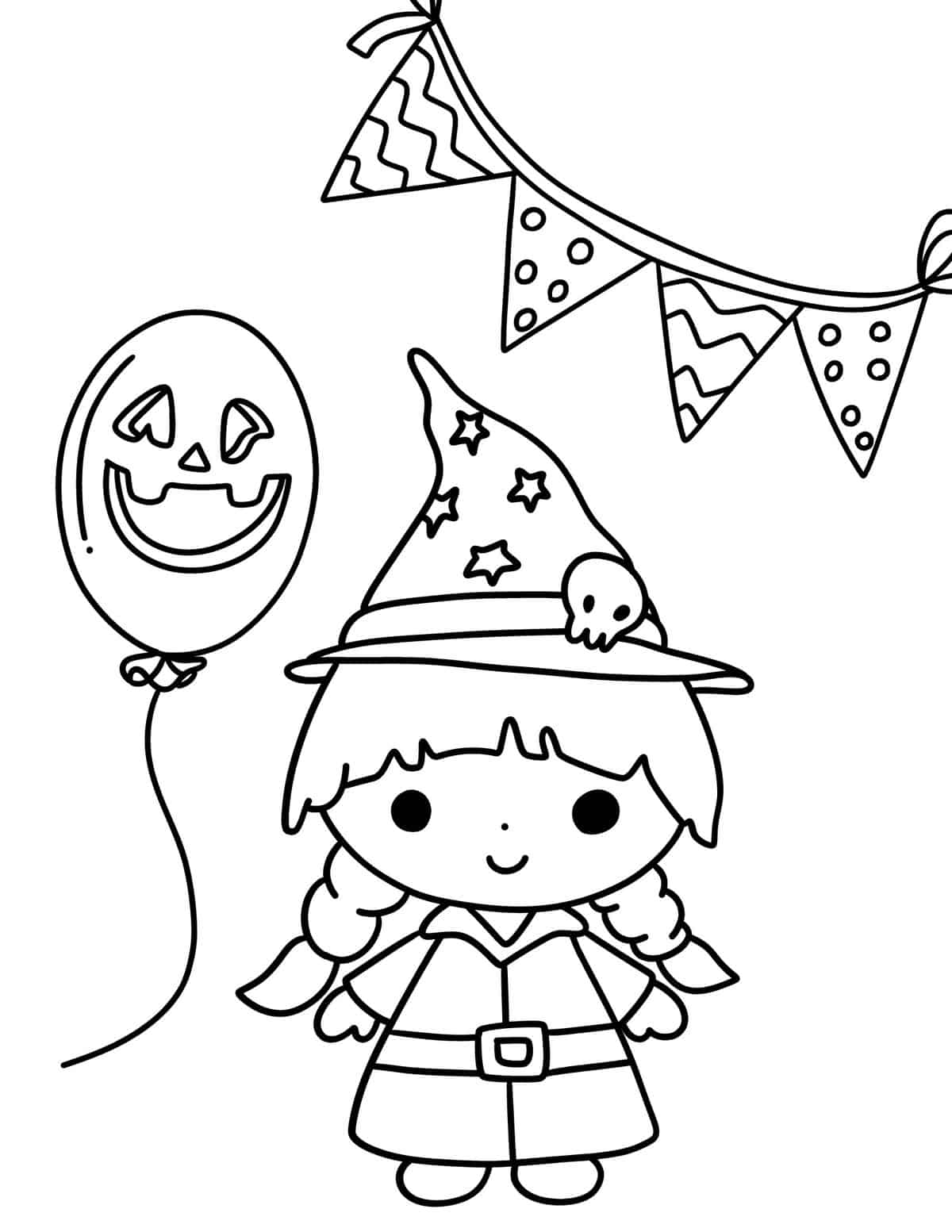 Free Halloween Witch Coloring Pages Prudent Penny Pincher