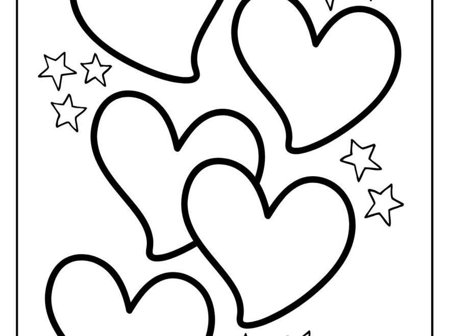 Free Heart Coloring Pages Printable PDFs