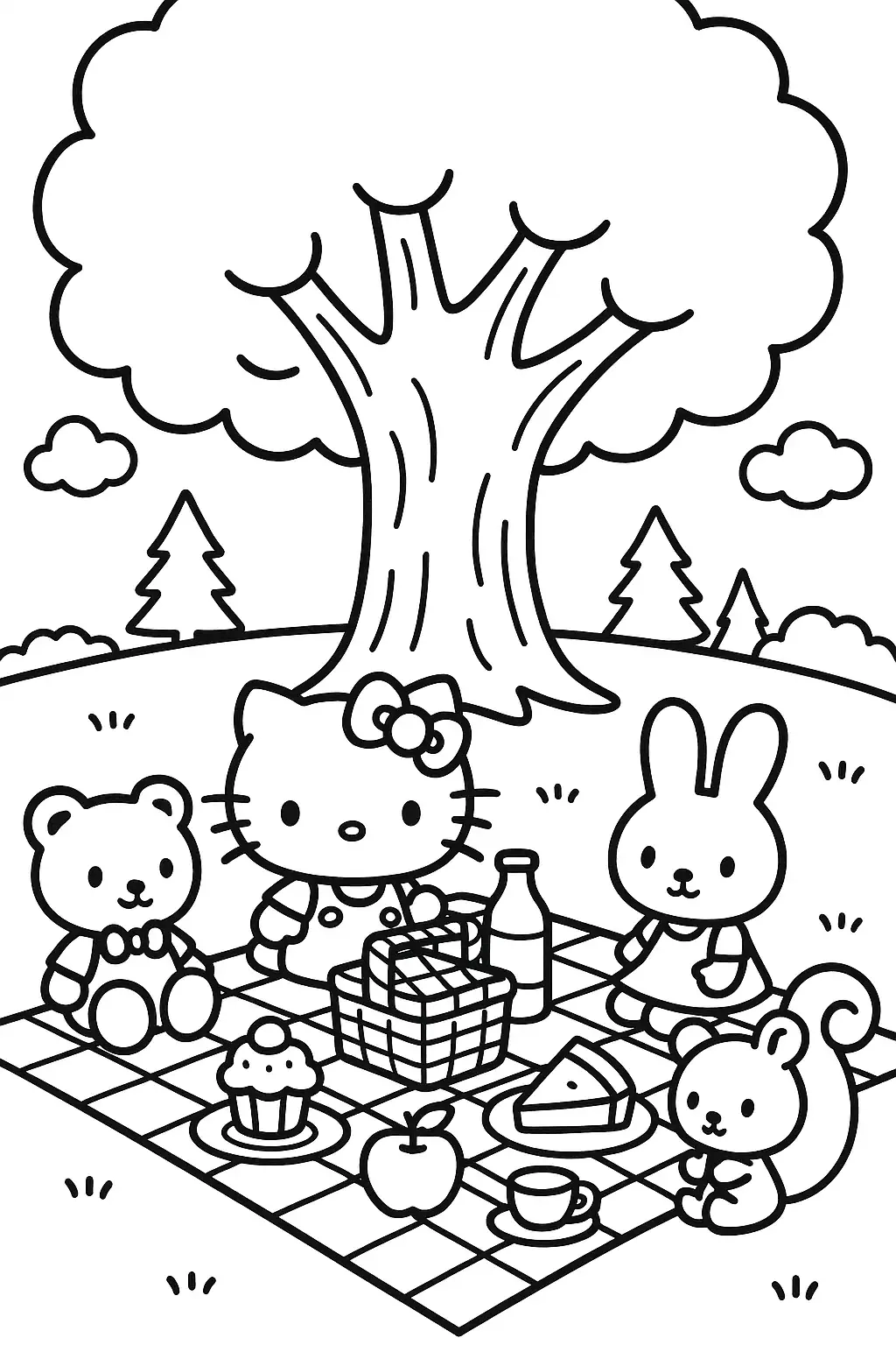 Free Hello Kitty Coloring Page Generator 20 Hello Kitty Coloring Page To Download