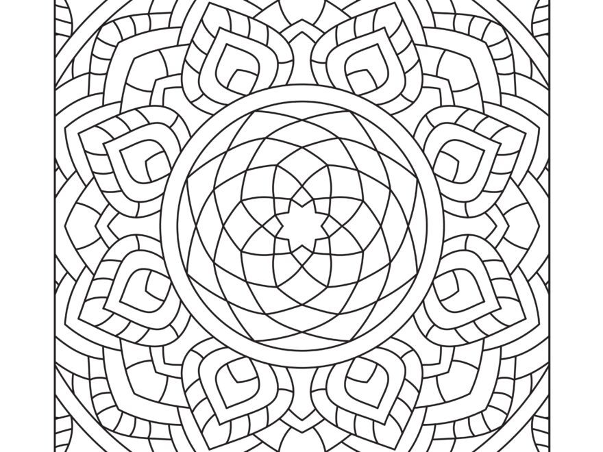 Free Kaleidoscope Colouring Page Download L J Knight Art