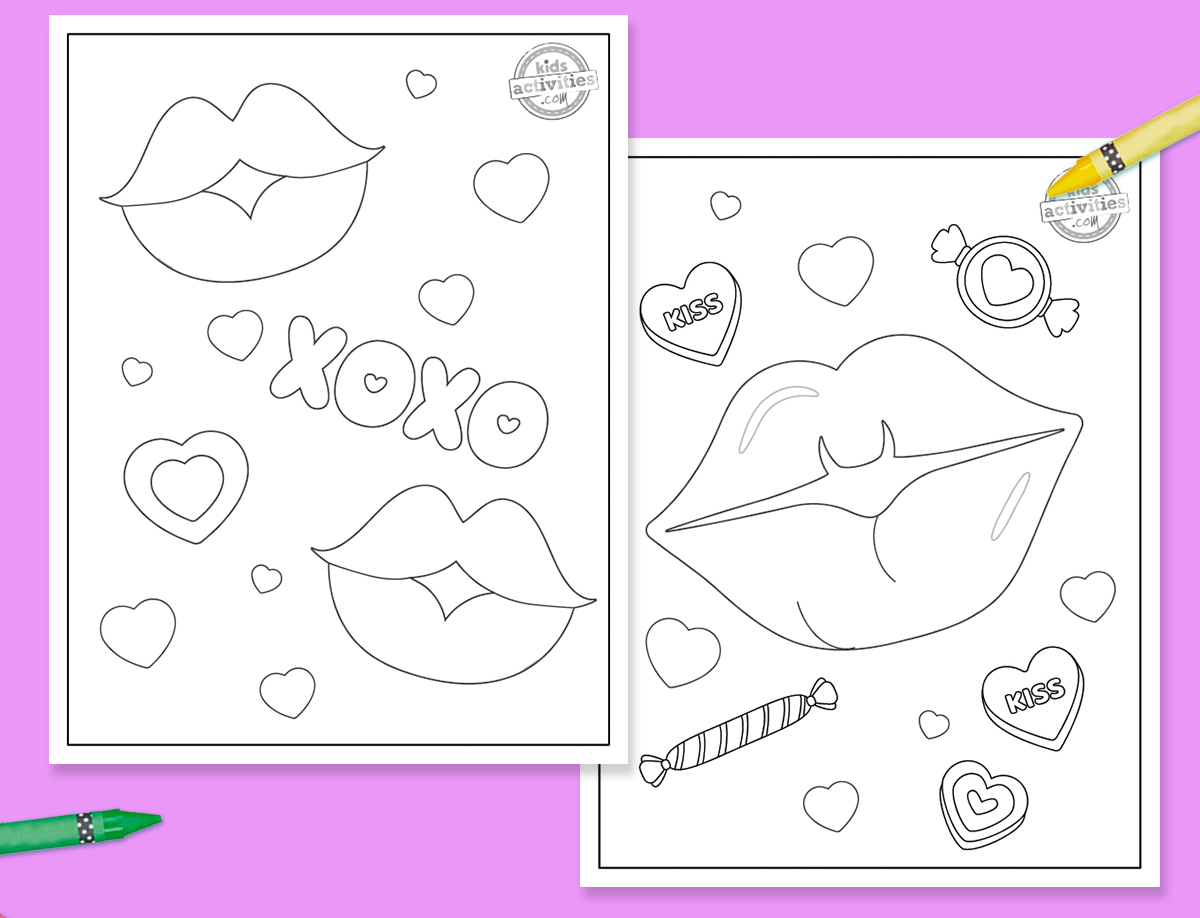 Free Kissy Lips Coloring Pages Kids Activities Blog