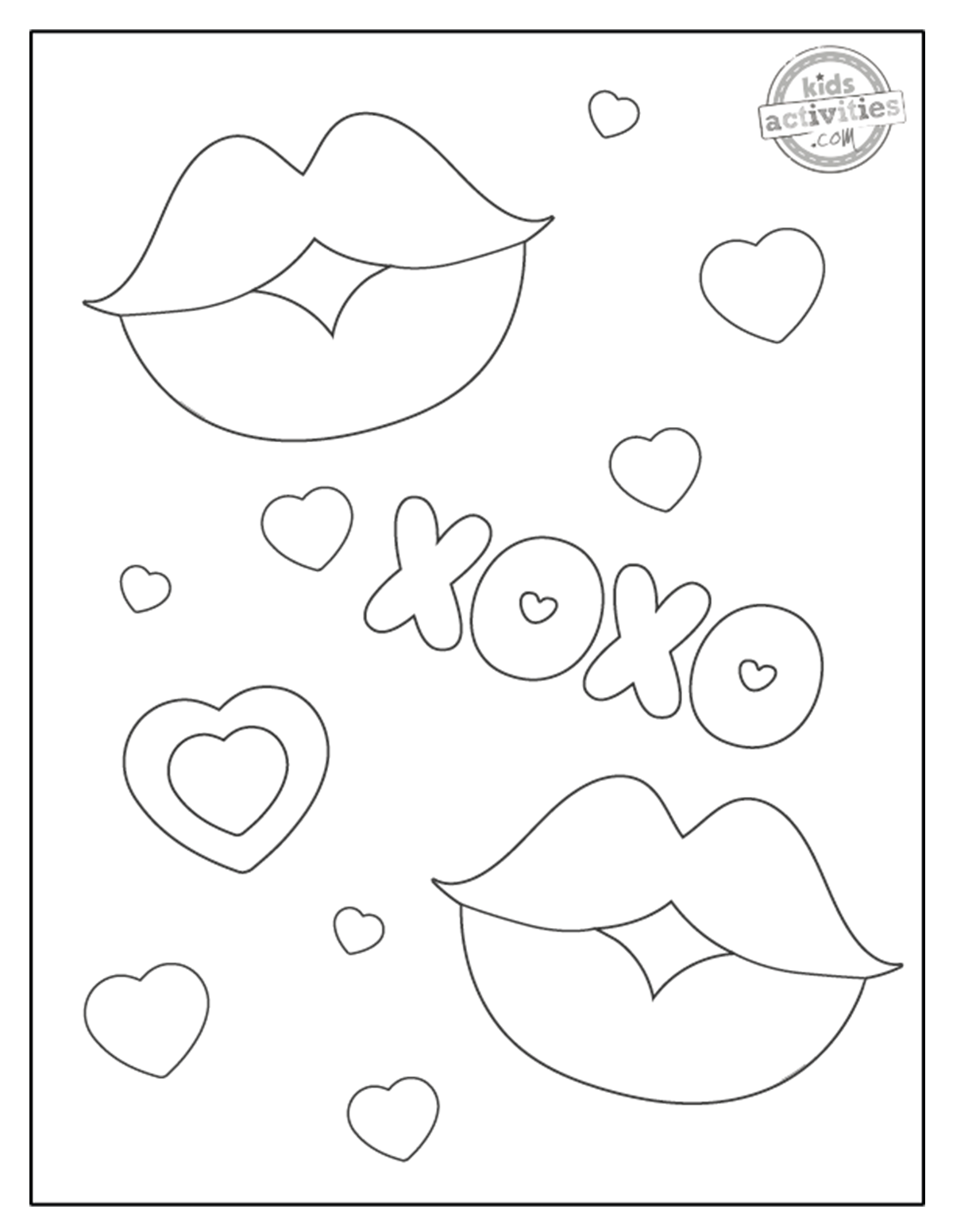 Free Kissy Lips Coloring Pages Kids Activities Blog