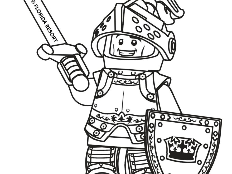 Free LEGO Knight Coloring Sheet LEGOLAND Florida Resort