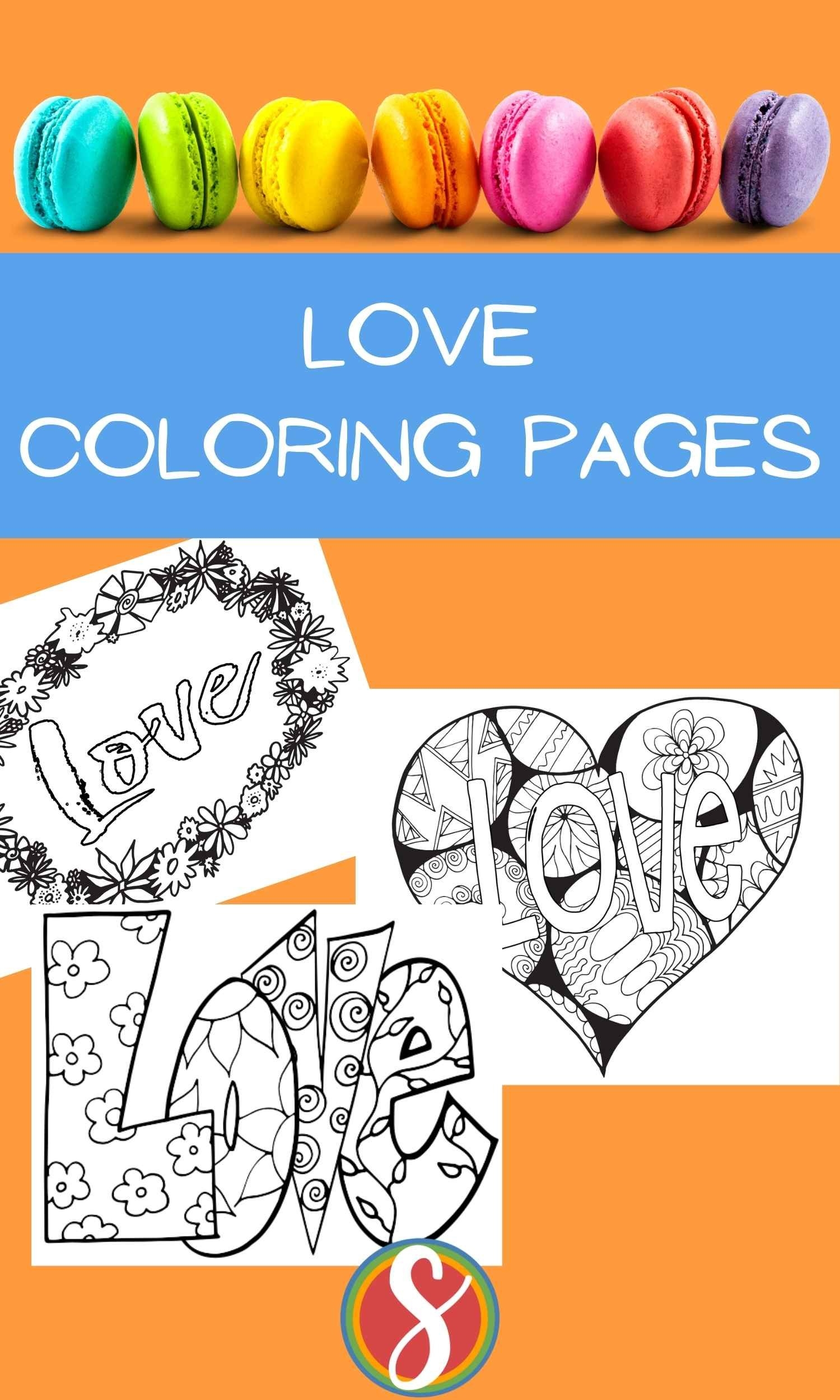 Free Love Coloring Pages Stevie Doodles