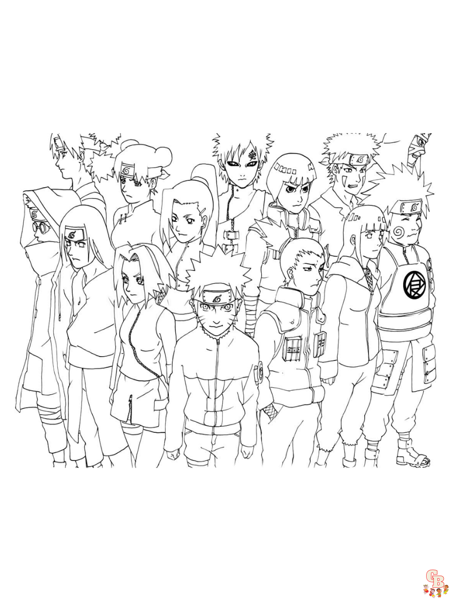 Free Naruto Coloring Pages For Kids And Adults GBcoloring
