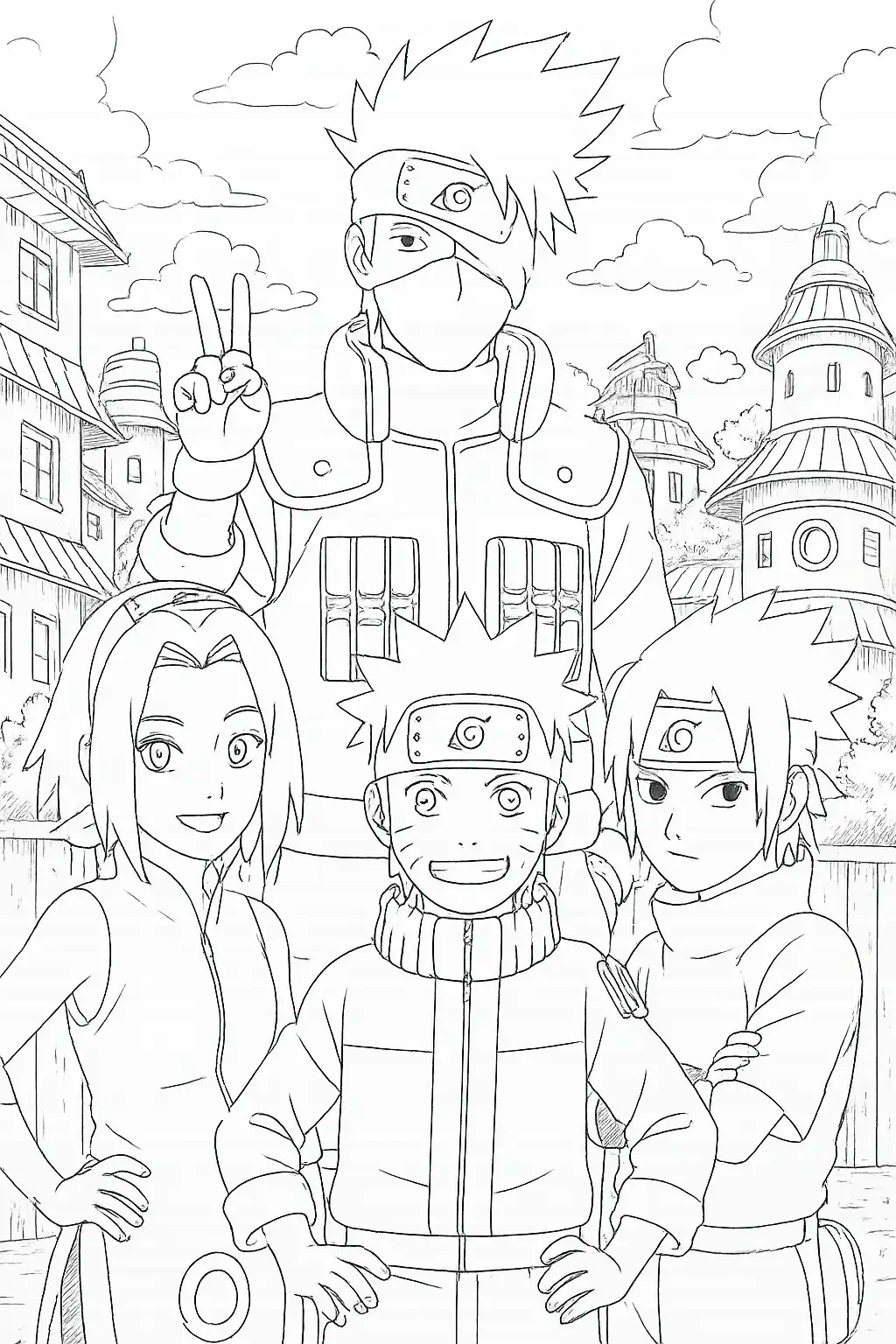 Naruto Characters Coloring Pages