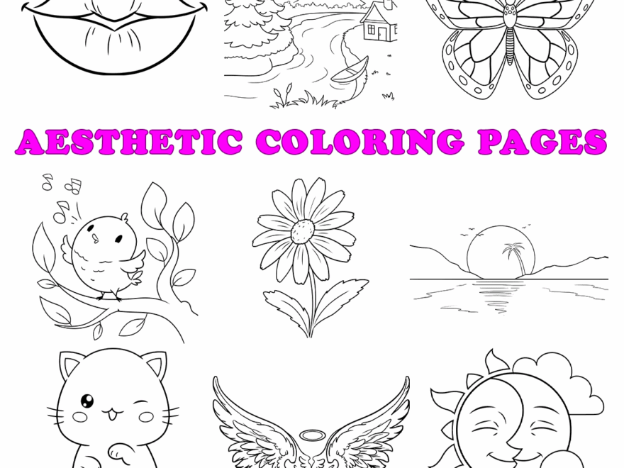 Free Printable Aesthetic Coloring Pages For Kids