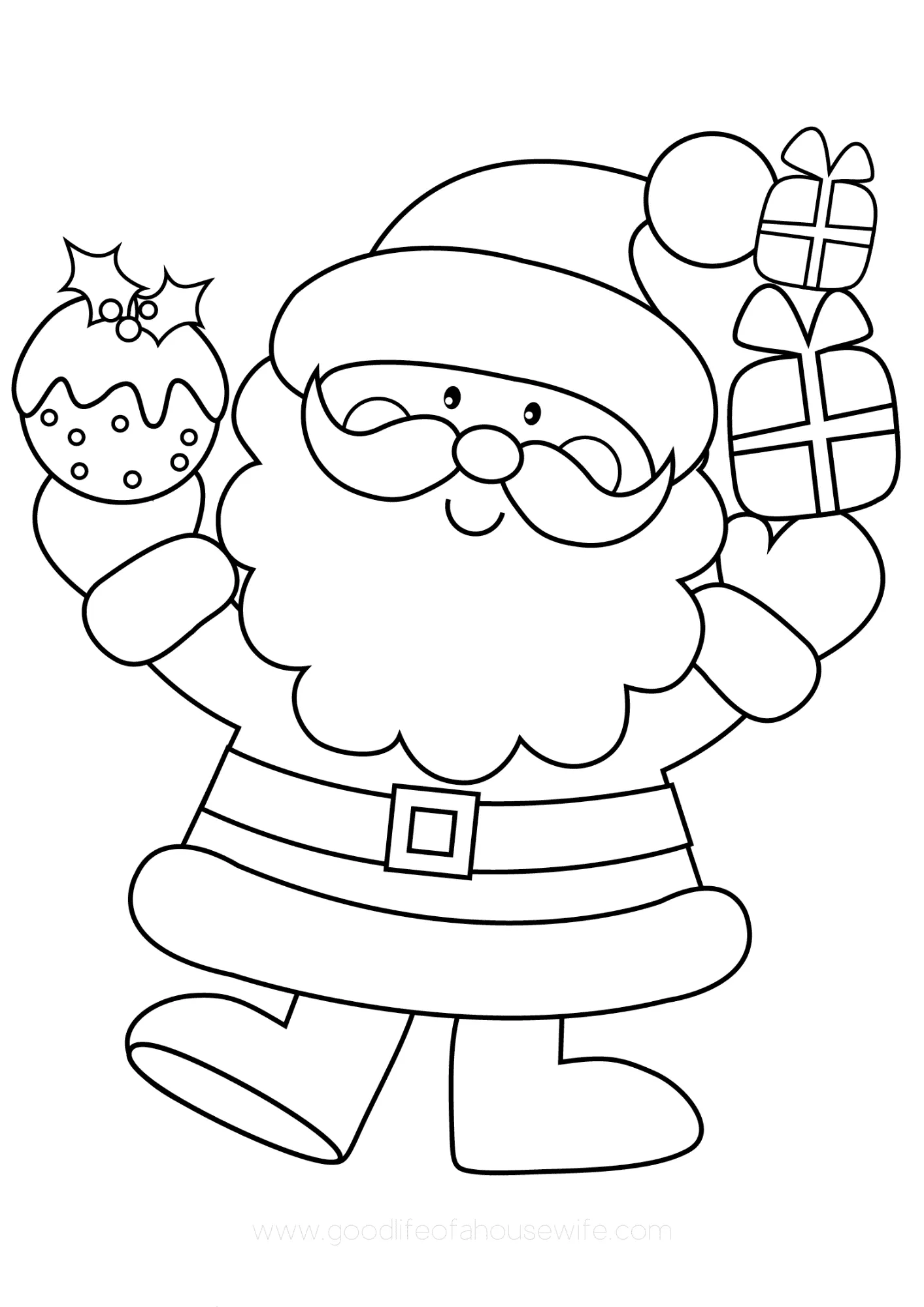 Free Printable Christmas Coloring Pages Easy Fun For Everyone Good Life Of A Housewife
