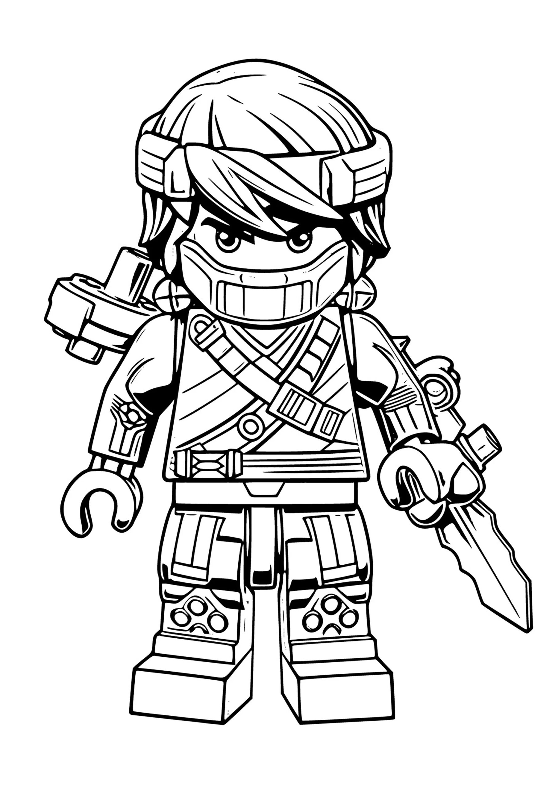 Free Printable Coloring Page Lego Ninjago Character Ninjago Coloring Pages