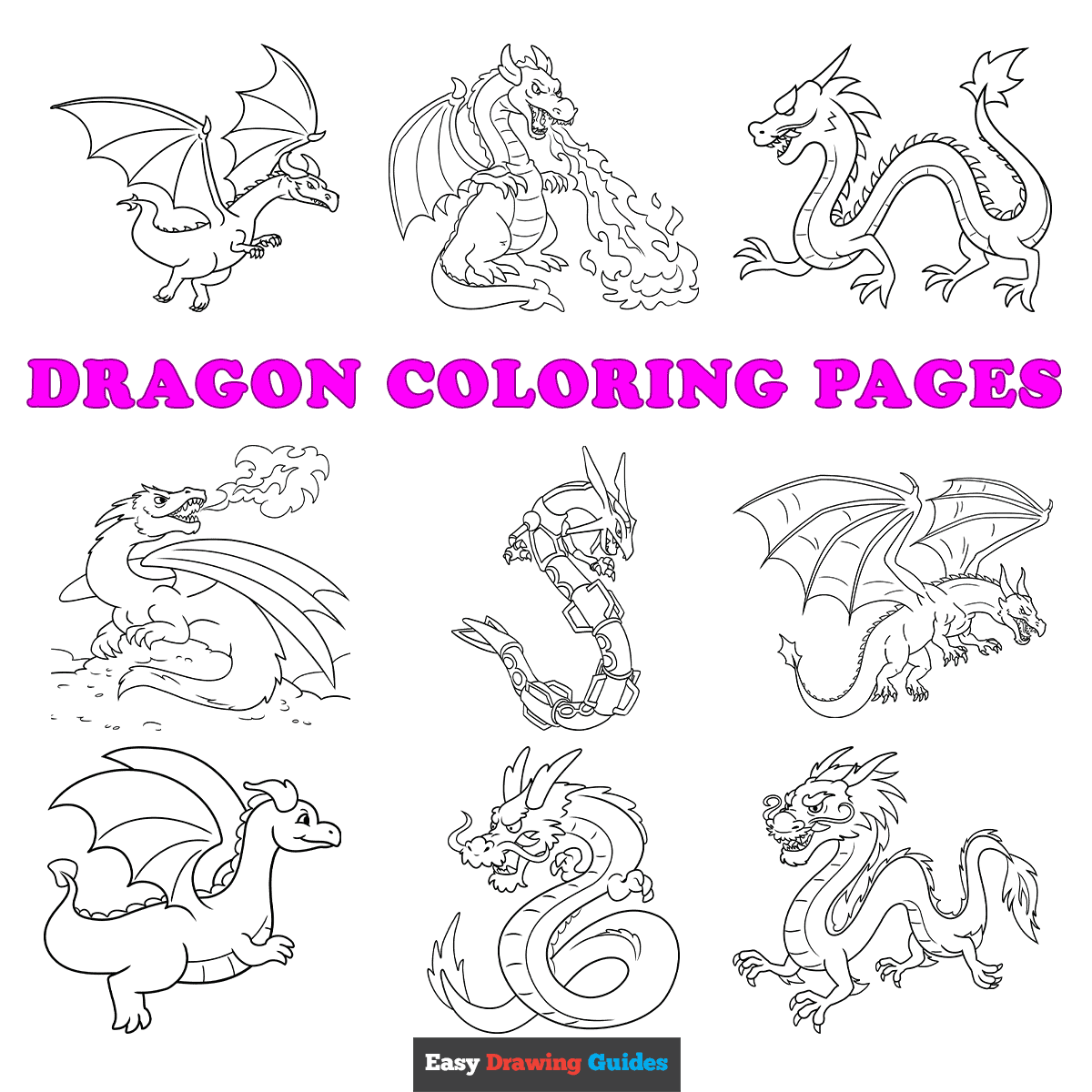 Free Printable Dragon Coloring Pages For Kids