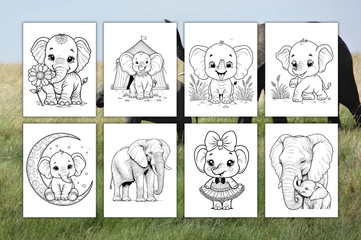 Free Printable Elephant Coloring Pages